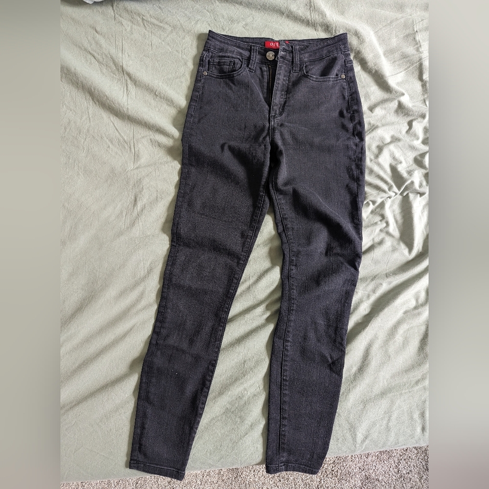 Guess black high rise skinny jeans
